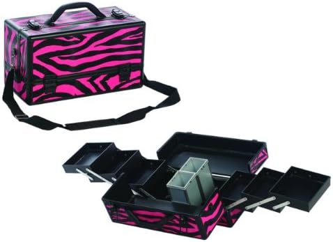Forli F42-PZ Double-Cup Pink-Zebra Train Case