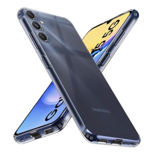 Image of COVERBLACK Soft Rubber Silicone Clear Back Cover for Samsung A25 5G 2024 - Transparent