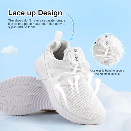 Image of nerteo Girls Shoes Slip on Boys Kids Sneakers Lightweight Tennis Running Walking Gym Fashion Shoes for Little Kid /Big Kid