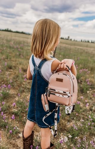 Image of Montana West Wrangler Mini Backpack Cute Cow Print Backpack Purse for Girls and Women, Pink WG102-8600PK