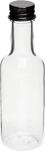 Miniatura 7 de Stockroom Plus Paquete de 30 mini botellas de chupito con tapas y embudos, PET transparente de 1.7 fl oz, botellas de vino de muestra y recipientes