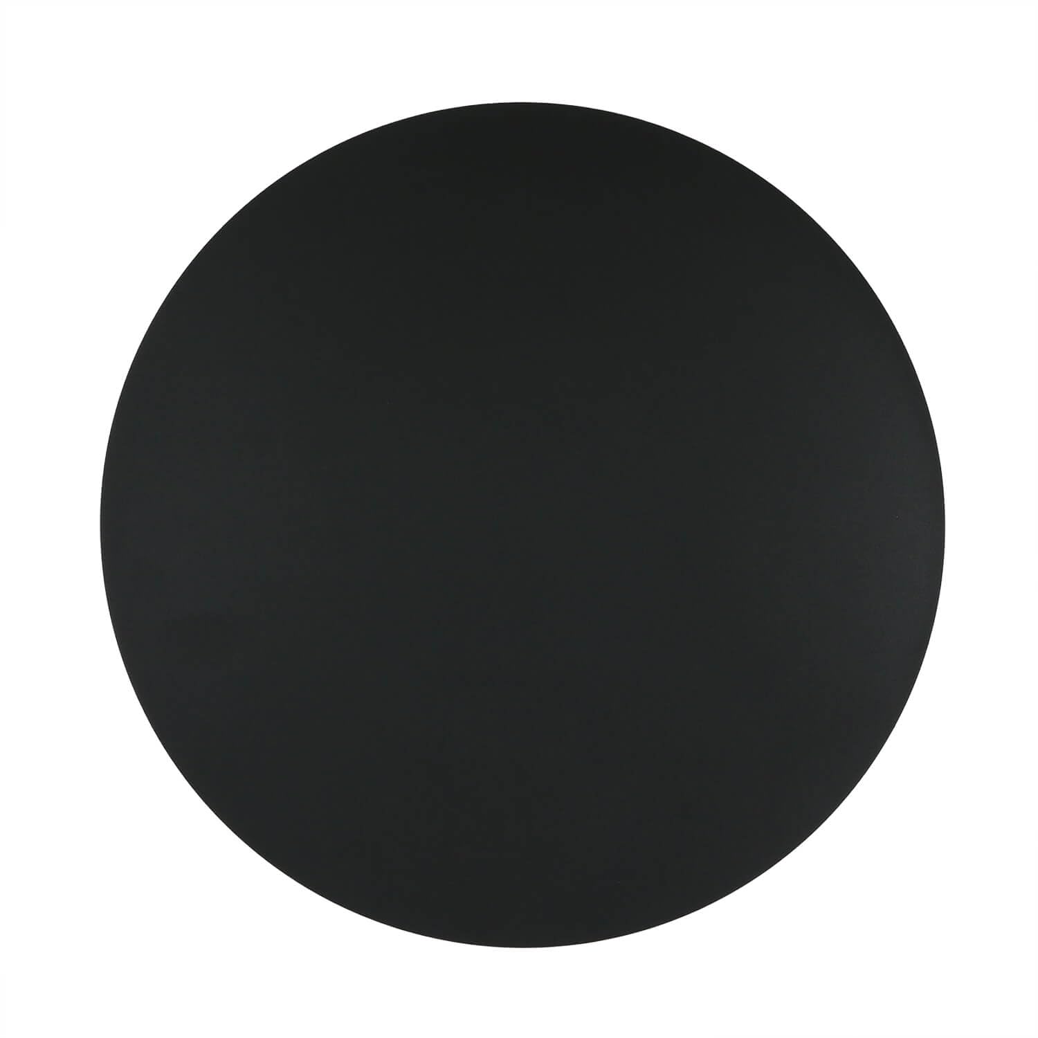 Wandlampe Metall rund Ø 40 cm Modern flach Schwarz indirektes Licht Wohnzimmer Flur Wandleuchte