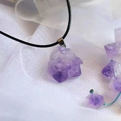 Purple Natural Amethyst Raw Stone Pendant Necklace for Women Men Raw Amethyst Pendant Crystals Necklaces Reiki Meditation Therapy - Image 8