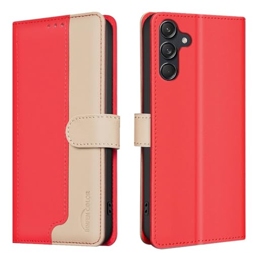 Étui en cuir double pour Galaxy S26 Ultra rouge, la protection élégante à rabat