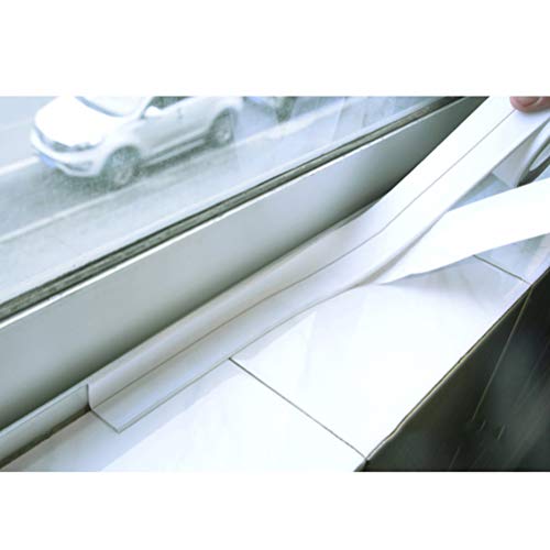 Garneck Fita de calafetagem branca de 2 peças, fita de vedação à prova d'água, fita de calafetagem