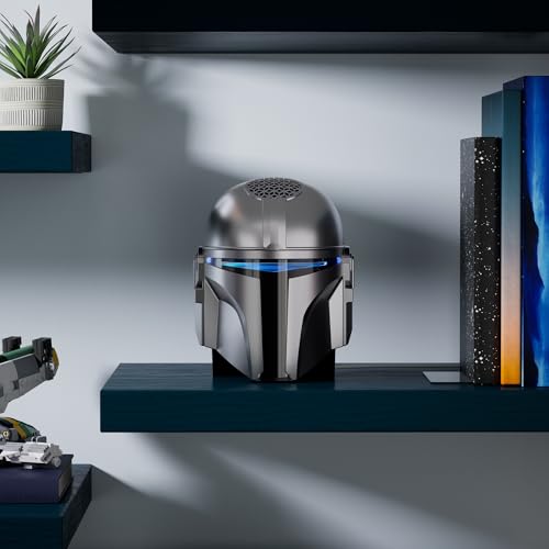 Image of Echo Dot Star Wars Bundle: Includes Echo Dot, Charcoal and The Mandalorian Helmet Stand