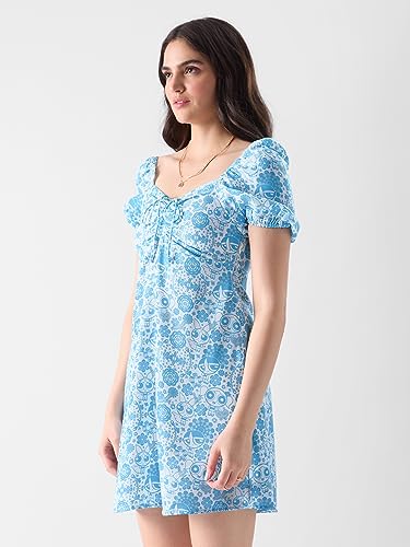 Image of The Souled Store Women's Cotton T-Shirt Knee-Length Dress