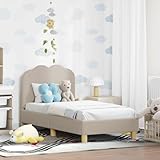 Minimalisme élégant : le cadre de lit pour enfant moderne gris clair apporte de la tranquillité à n'importe quelle chambre d'enfant ou d'amis, avec des lignes épurées et un look futon intemporel. La forme peu encombrante de 148 x 74 x 79 cm s'adapte parfaitement sous les toits ou à côté des armoires et offre à l'enfant une liberté de mouvement maximale.