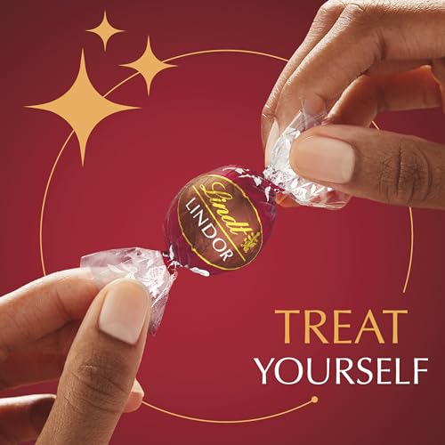 Image of Lindt LINDOR Double Chocolate Milk Chocolate Candy Truffles, Milk Chocolate with Smooth, Melting Truffle Center, Great for Gift Giving, 5.1 oz. Bag (6 Pack)