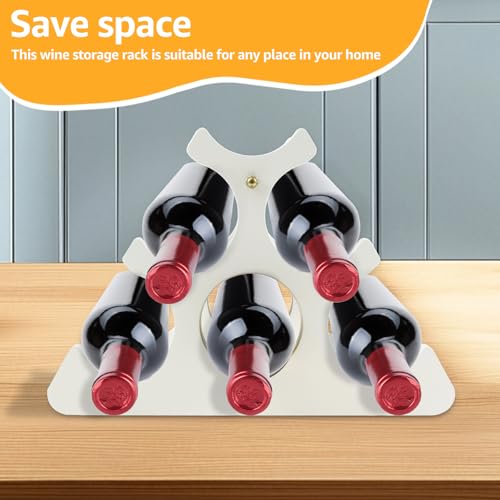 Soporte de madera para 6 botellas de vino de mesa miniatura 4