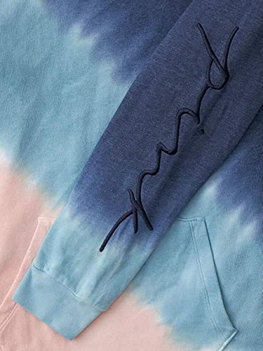 Pink Everyday Campus Pullover Sweatshirt Hoodie Multi Color Tie Dye Size3