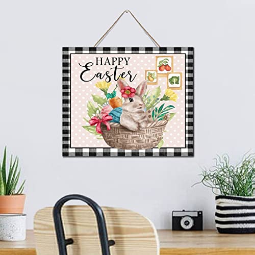 Panneau décoratif en bois vieilli Happy Easter 25x30 cm - 5