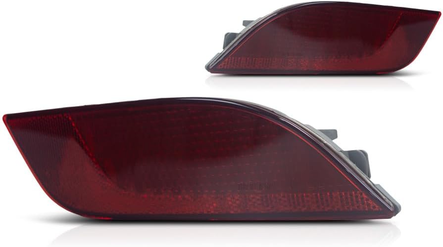 For Jeep Compass Bumper Reflector 2017-2024 Driver and Passenger Side Pair Rear CAPA Certified For CH1184106, CH1185106 | 55112679AA, 55112678AA