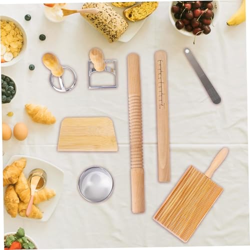 Coupe-pâtes et planche à gnocchis en bois avec coupe-ravioli pour machine à pâte