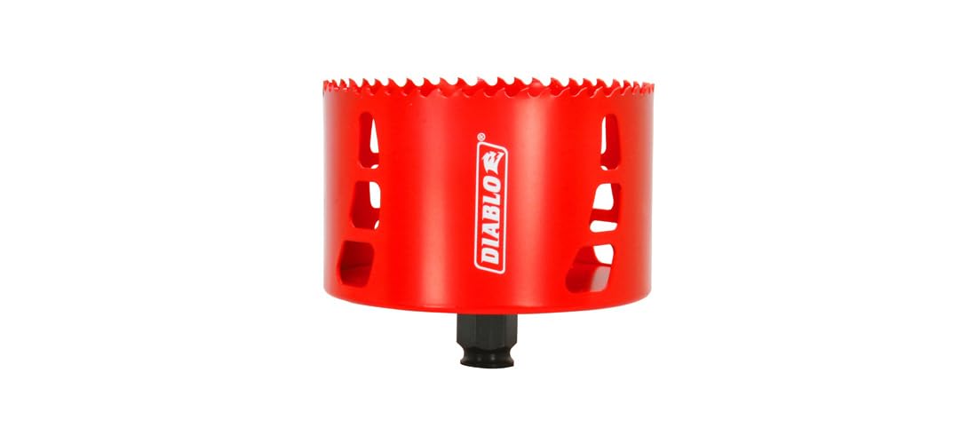 Diablo Bi-Metal Hole Saw with Variable Tooth Design for Faster Cuts - Fits with Snap-Lock Plus Mandrel System - 4-3/8" Diameter - DHS4375