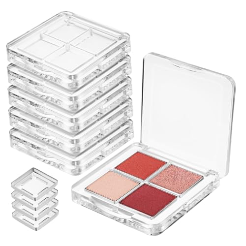 6 Unidades De Caja De Sombra De Ojos Cuadrada Transparente Lápices Labiales Maquillaje Sombra De Ojos Contenedor De Maquillaje Paleta De Sombra De Ojos Vacía Paleta De ADOCARN