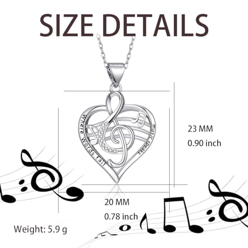 Music Note Necklace Treble Clef Necklace Jewelry Gifts for Wome Teacher3