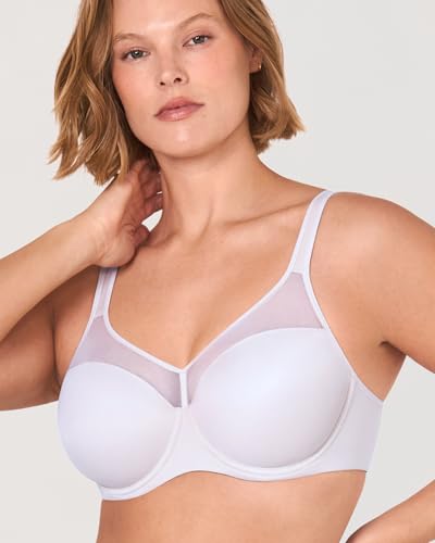 Image of DELIMIRA Women's Full Coverage Bras Underwire Lightly Padded Plus Size Supportive Tshirt Sheer Bra