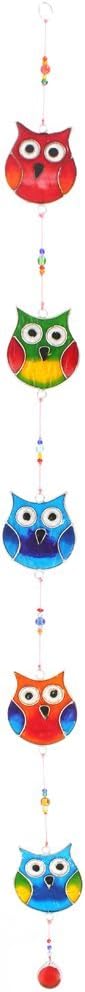 Something Different Wholesale String of Multi Owls (6/18), Multicolour, 77x5x0.5 cm