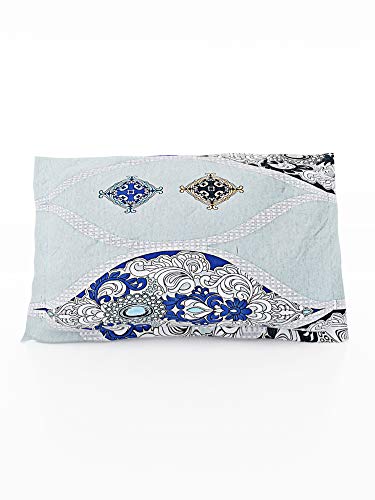 Image of Swayam Pure Cotton Single Bedsheet with 1 Pillow Covers | Size 60 x 90 inch | 160 TC | Ethnic Motifs Design | Soft Breathable Bed Sheet | Comfortable & Durable for Bedroom - Grey