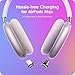 Headphone Charging Station for AirPods Max 2024 & 2020 - Magnetic Headset Charger Dock with Dual Lightning & Type-C Connectors (Space Gray)