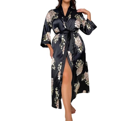 Pyjama Ample Fille Vêtement de Nuit Fluide et Chemise Longue