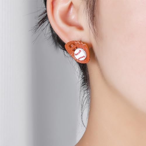 Baseball Earrings Women Baseball mom studs Baseball Gloves earrings Game Day Sports Earrings Jewelry2