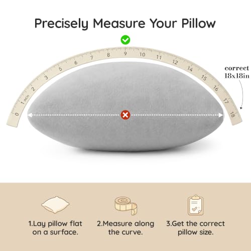 Image of AM AEROMAX 18x18 Memory Foam Throw Pillow Insert, Square, Gray