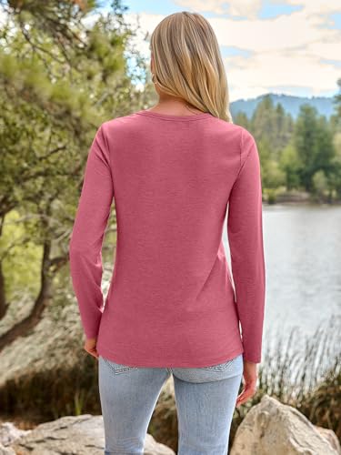 Image of AUTOMET Women's Long Sleeve Crewneck Shirts Casual Basic Tops