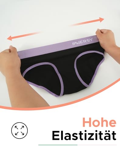 INNERSY Unterhosen Teenager Mädchen Baumwolle Unterwäsche Weiche Schlüpfer für Teen Stretch Slips 6er Pack – Bild 4