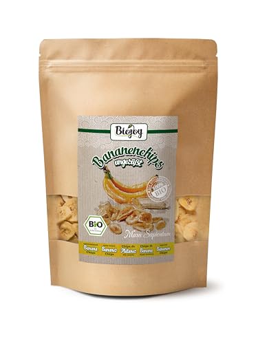 Biojoy Chips de plátano Ecológico (250 g), horneados en aceite de coco, sin azúcar añadido y sin azufre