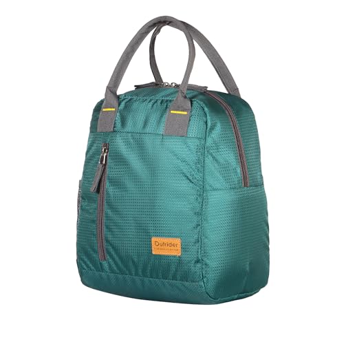 Image of Outrider Polyester Jumbo Lunch Bag,Lunch Bag for Office Men, Women and Kids, Quality Tiffin Bag for School, Picnic, Work, Carry Bag for Lunch Box, 12 litres, Green