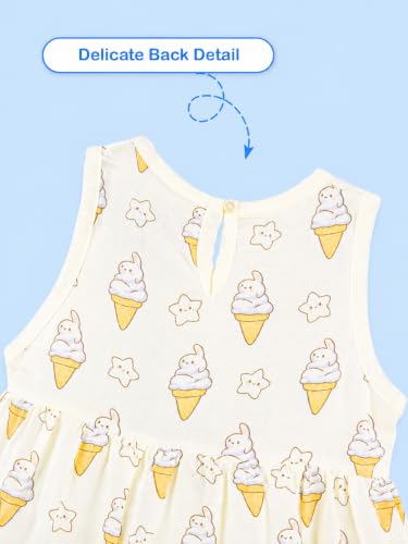Image of Kidbea Bamboo Cotton Baby Girl Dress, Sleeveless Casual Wear Girls Frock