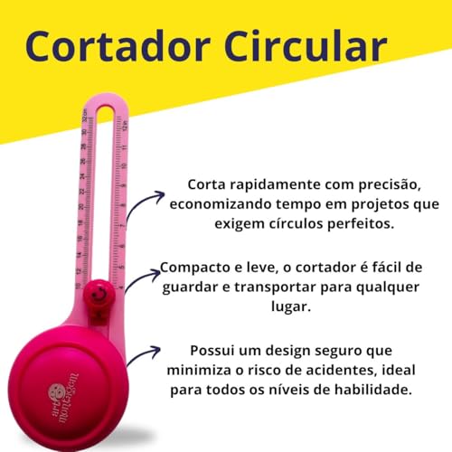 Cortador Circular De Papel Artesanal Para Scrapbooking Corte Perfeito e Preciso