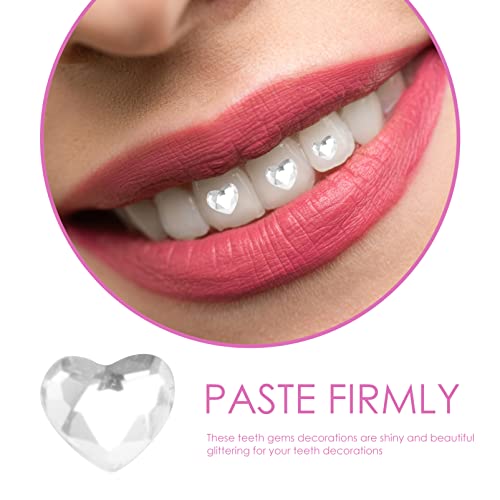 Image of iplusmile Heart-Shaped Teeth Gems 10 Pack Tooth Jewelry for Diy Oral Decoration Crystal Rhinestone Teeth Gems Kit for Accessories Fashionable Dental Jewelry for Women and Friends
