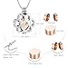 Oinsi Pet Cremation Jewelry For Ashes For Dog/Cat Paw Stainless Steel Memorial Locket Urn Necklace Inside Mini Case Keepsake Cremation Jewelry Women Men (Silver With Rose gold)