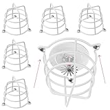 6 Pcs White Fire Sprinkler Head Guard Cover,Durable Fire Spirnkler Head Guard for Both 1/2' & 3/4' Fire Head,Fire Sprinkler Head Guard for Protecting Flush Mount/Side Wall/Pendent Head Semi