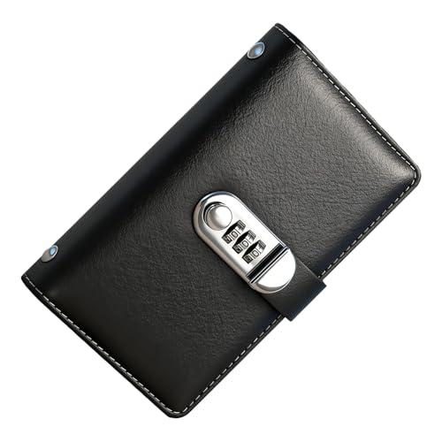Savings Challenge Book - Organizador de carpeta de presupuesto de dinero de 200 g | Folio de cuero impermeable, sistema de almacenamiento portátil con ranura para tarjetas de planificación financiera