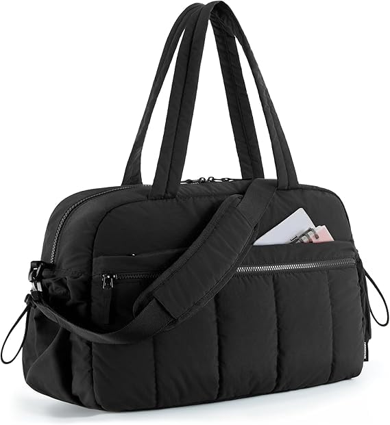 Image of Gym Bag for Women, Duffle Bag for Travel with Wet Pocket, Lightweight Carry on Weekender Duffel, Water Resistant