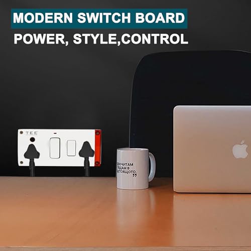Image of Combined Box 16 and 6 Amp With Universal Socket, Master Switch, LED Indicator | 240V Power Utility Box for Home, Office & Appliances | Without Wire, 6 Month Warranty, Pack of- 1