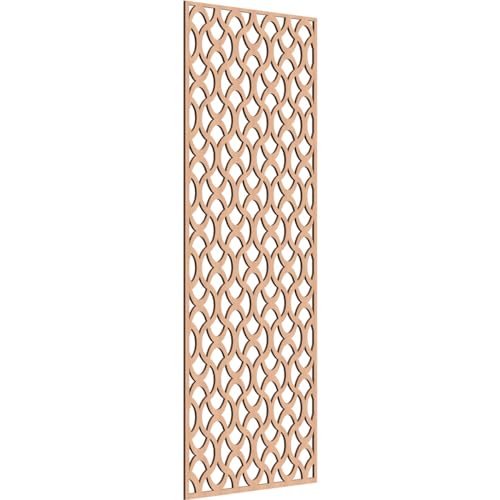 Image of 35 3 /8 inchW x 89 3 /8 inchH x 3 /8 inchT Resort Decorative Fretwork Wood Wall Panels, Alder