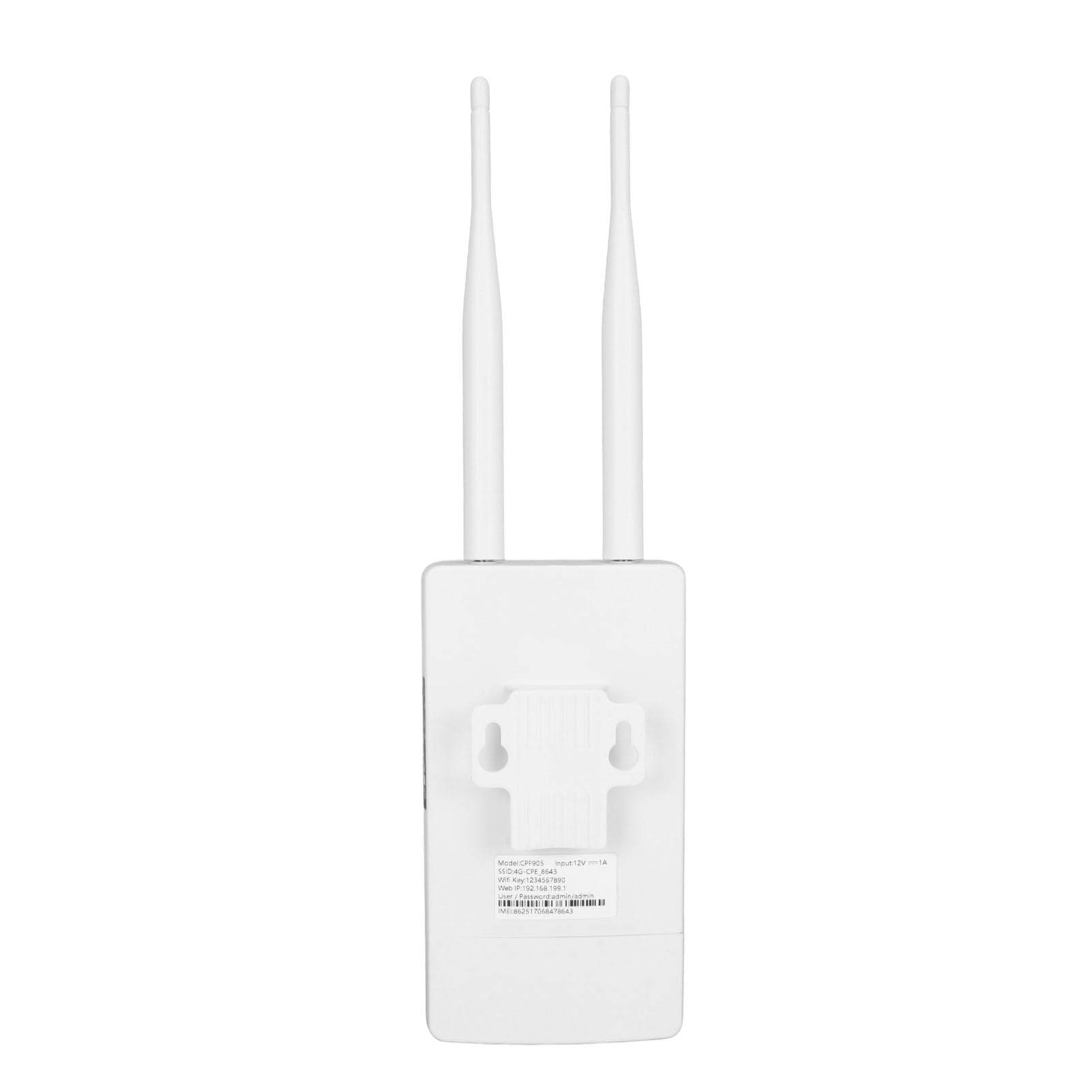 Routeur de Modem 4G LTE Extérieur débloqué avec Emplacement pour Carte SIM, Routeur WiFi de Carte SIM Extérieur étanche 4G LTE CPE Routeurs LTE 150 Mbps pour L'usine (Prise UE)
