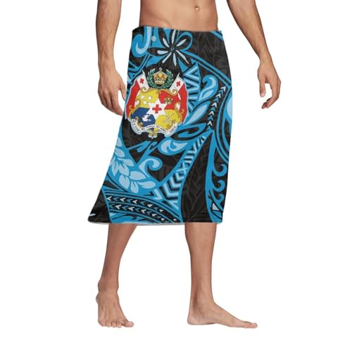 2024 Plus Size Polynesian Tribal Sarong Ie Faitaga Summer Men Swimsuit Wrap Skirt Tonga Fiji Samoa Lavalava