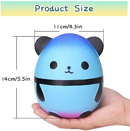 5.5 Inches Squishies Panda Egg for Boys Girls, Soft Slow Rising Mini Animal Squishies Squeeze Fidget Toys for Kids, Birthday Goodie Bag Stuffers for Party