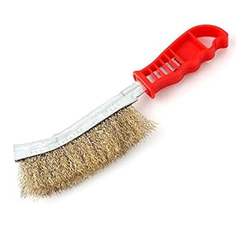 Bispy Multi-Purpose Stainless Steel Wire Brush with Long Handle for Cleaning Rust and Paint Remover Brush | Wire Brush for Cleaning Metal - Pack of 1