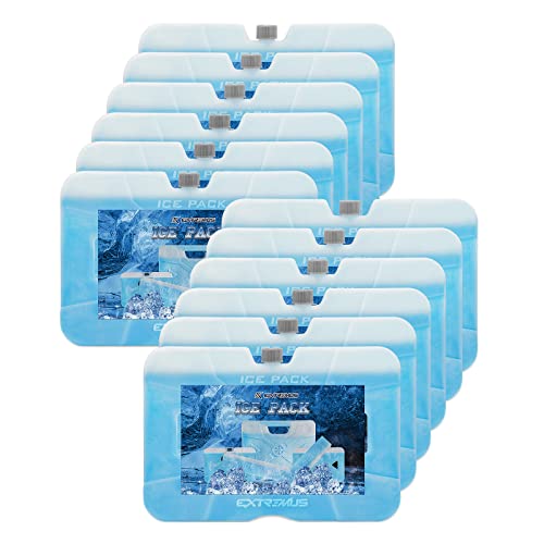 Extremus Cool Slim Wiederverwendbare Kühlakkus Boxen, Lunchbeutel und Kühler, 12er Set, M Cover