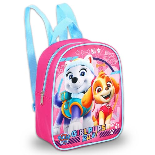 Paw Patrol Mini Backpack for Girls - Bundle with 10" Small Backpack Featuring Skye and Everest Plus Stickers, Water Bottle, More | Paw Patrol Travel Bag Set for Kids2
