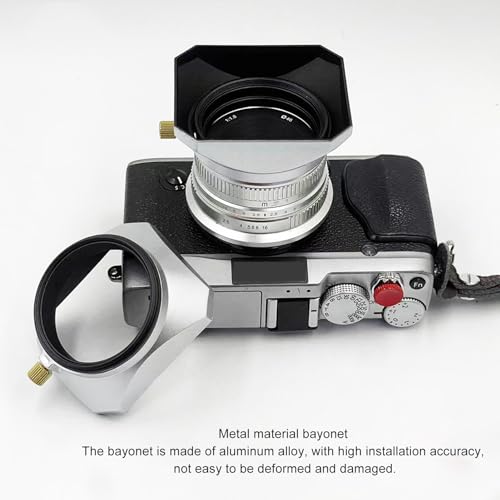Metal Lens Hood,Retro Lens Hood Shade,Reversible Lens Hood Shade for 40.5MM Or Focal Length,Sliver