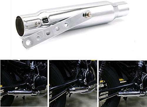 ハーレーホンダ川崎鈴木ヤマハカフェレーサーボバークルーザーチョッパーカスタム用モーターサイクルユニバーサルステンレススチールエキゾーストパイプサイレンサーマフラー 大幅値下げランキング クロム