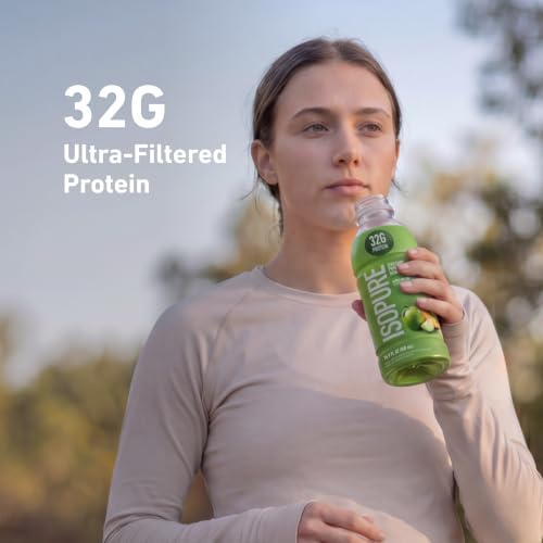 Image of Isopure Zero Carb 32g Clear Protein Ready-to-Drink, Whey Protein Isolate, Apple Melon,12 Pack (Packaging May Vary)